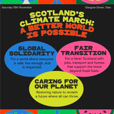 Scotland’s Climate March on Saturday 15th of November